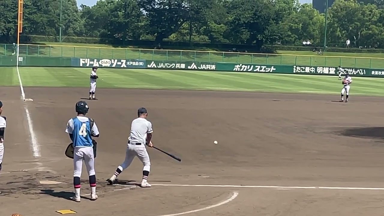 Japanese High School Infield Work - Coach Working the Fungo - Hyogo Baseball Tournament - Kokoyakyu