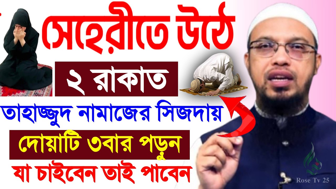 রমজান মাসে সেহরির আগে তাহাজ্জুদ নামাজ পড়ার নিয়ম। শায়খ আহমাদুল্লাহ, Sheikh Ahmadullah