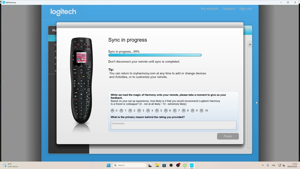 Logitech Harmony 665 &ndash; How to Sync Remote with PC