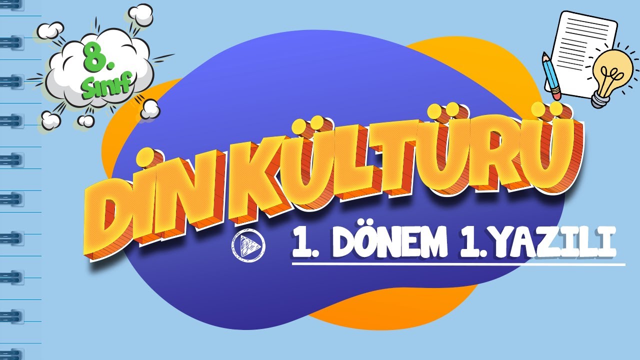 8. Sınıf 1. Dönem 1. Yazılı Hazırlık I Din Kültürü Ve Ahlak Bilgisi