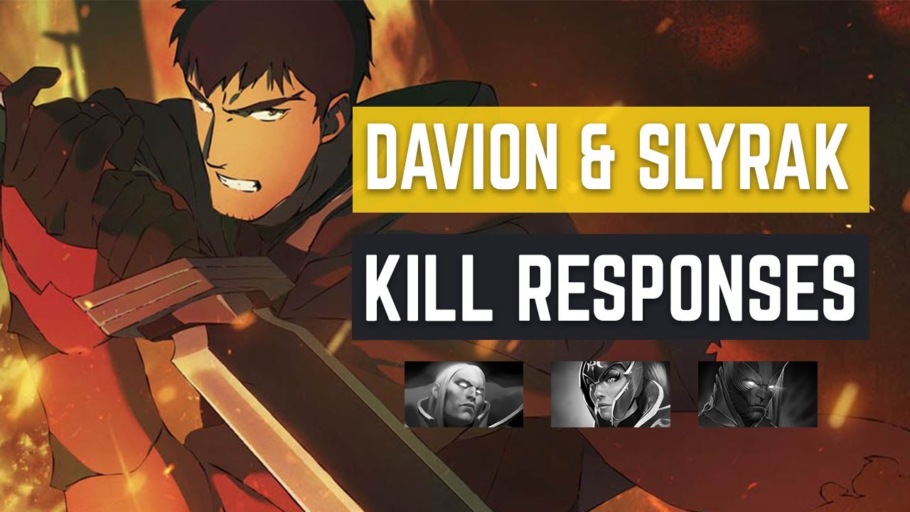 DK PERSONA SAVAGE VOICE LINES AND RESPONSES - KILLING A RIVAL HERO | DAVION OF DRAGON HOLD
