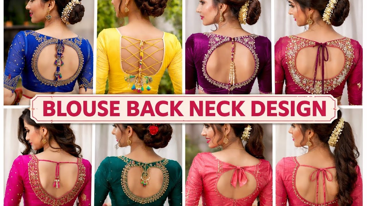 😊💘💯Beautiful Blouse Back Neck Design ideas||Unique Blouse Back Neck Designs for silk sarees😘||