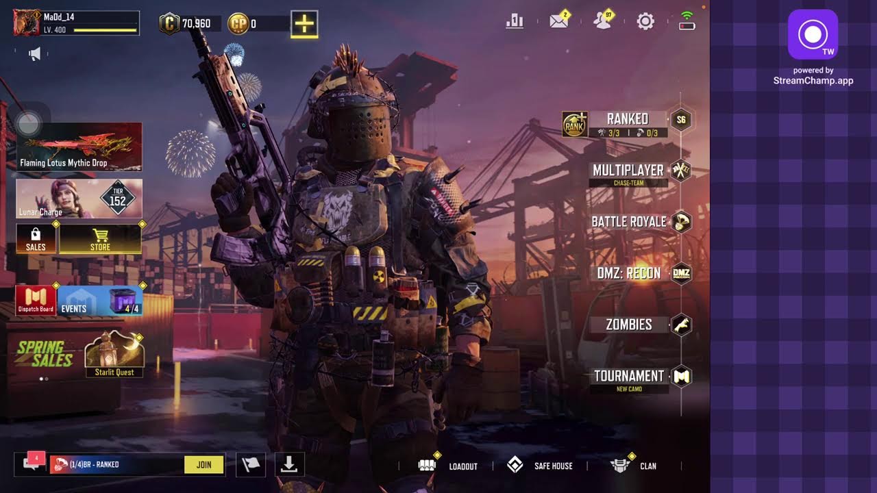Broadcast powered by StreamChamp