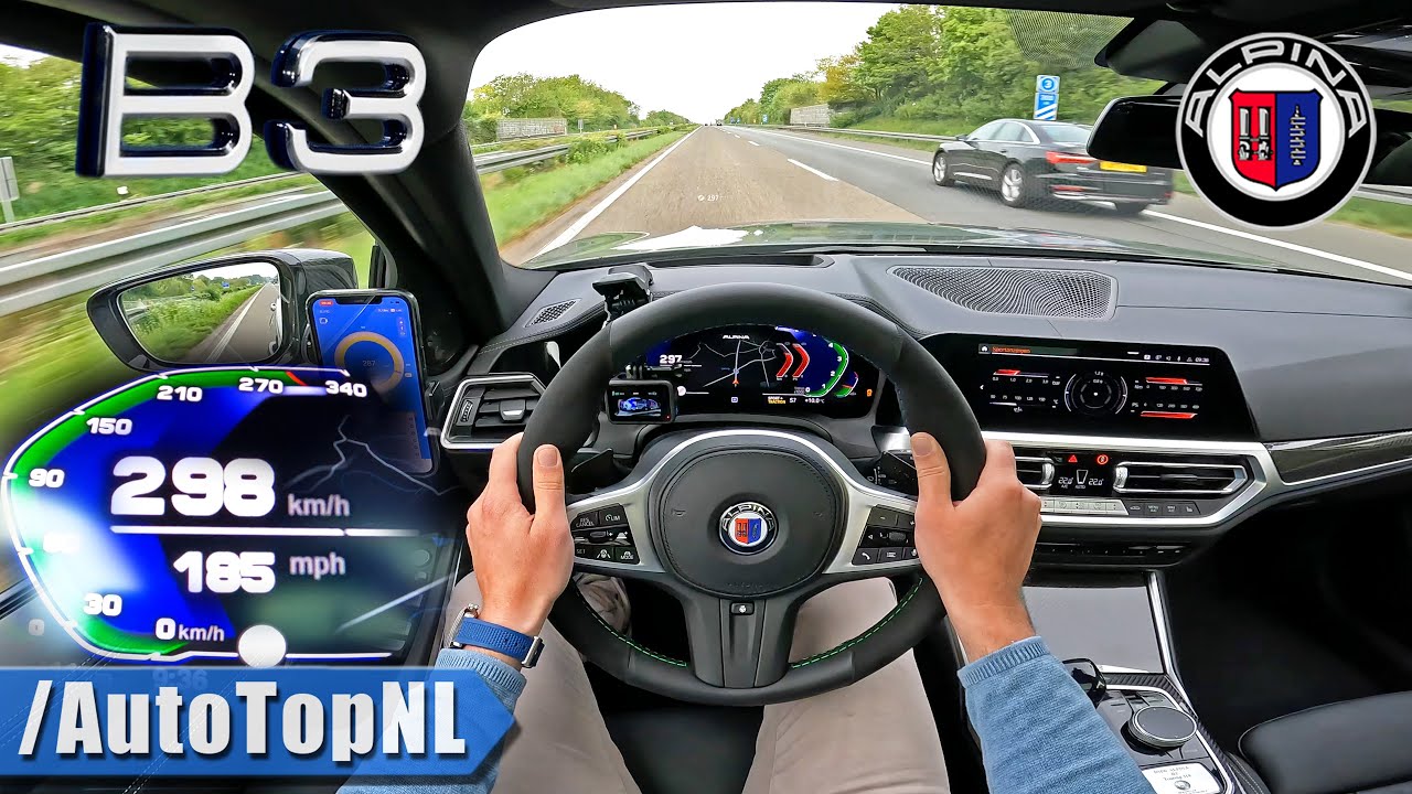 ALPINA B3 G21 *298km/h* TOP SPEED on AUTOBAHN by AutoTopNL