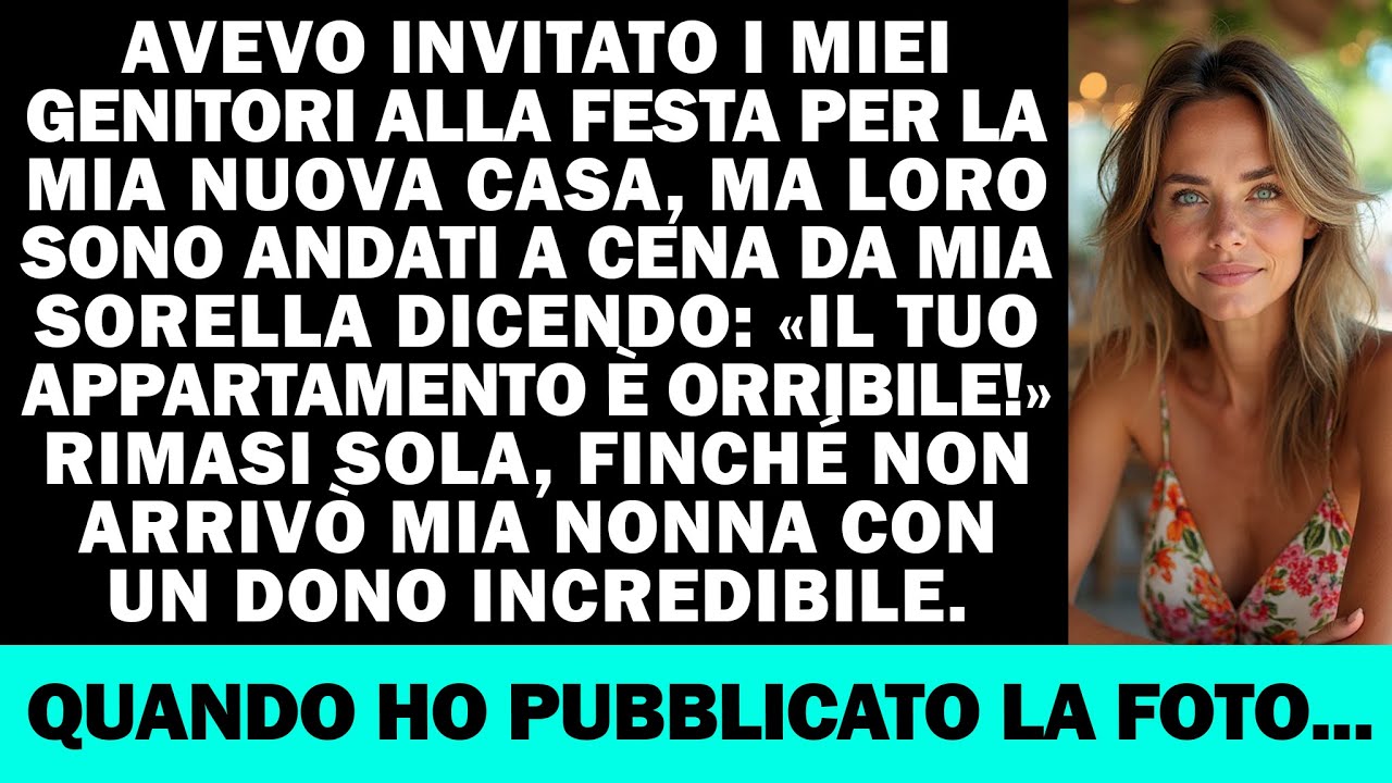 Invitai i miei al mio nuovo appartamento, ma cenarono con mia sorella e famiglia...