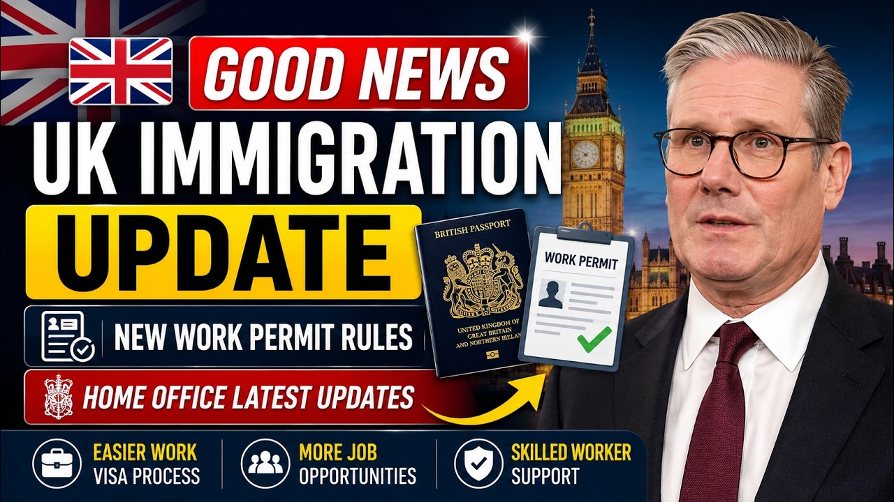 🇬🇧 Good News UK Immigration Update: New Work Permit Rules | Home Office Latest Updates