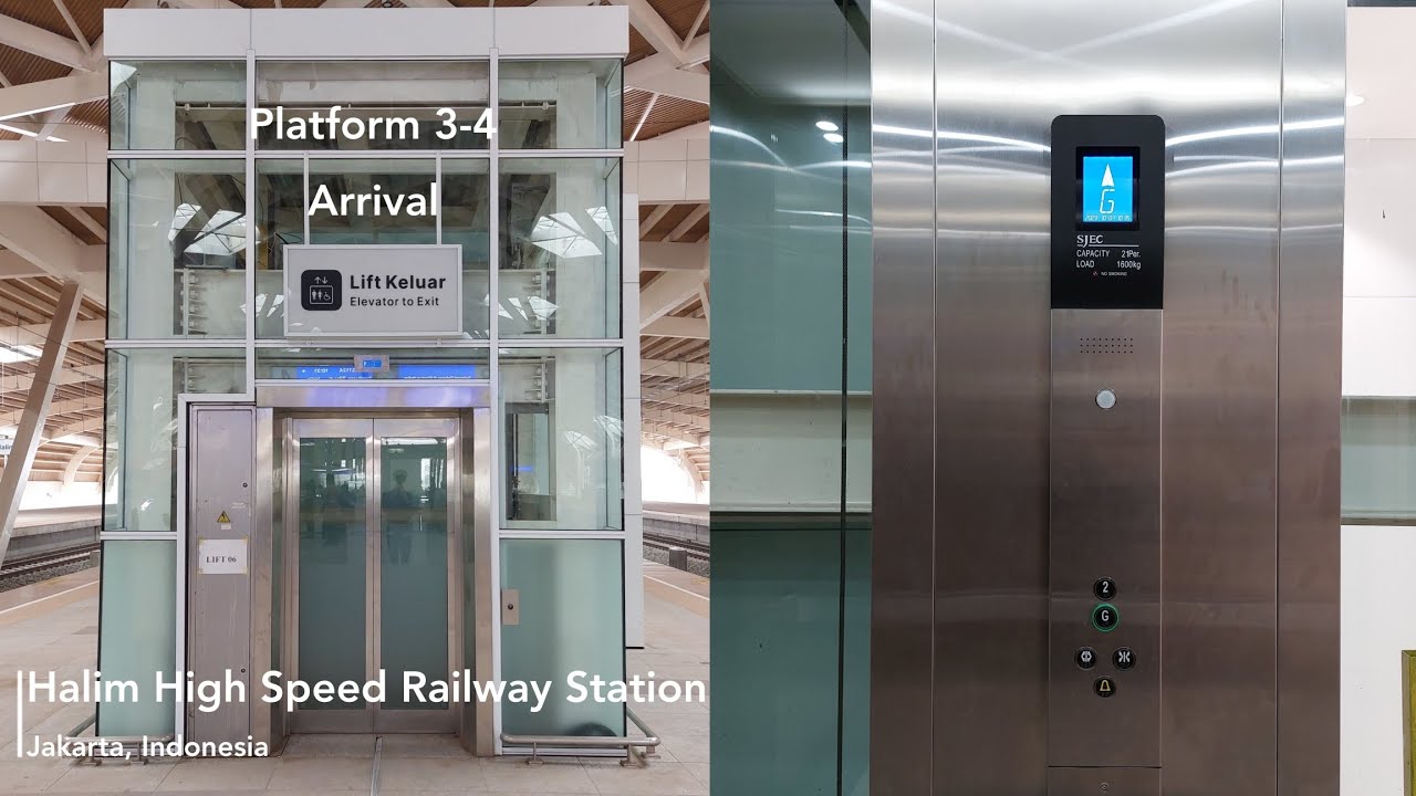 SJEC S820 MRL Elevator at Halim High Speed Railway Station, Jakarta