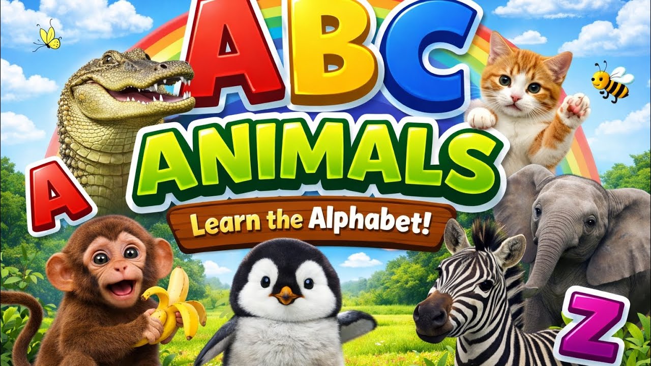 ABC Animal Adventure 🦁🐰🦊🐼🐨🐻‍❄️😼🐶