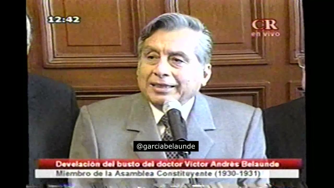 GBHistórico 11 Homenaje y develación de busto del académico peruano Víctor Andrés Belaunde