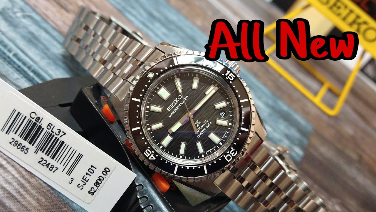 Seiko Prospex SJE101 Marinemaster 1965 Diver's Re-Interpretation, черный циферблат