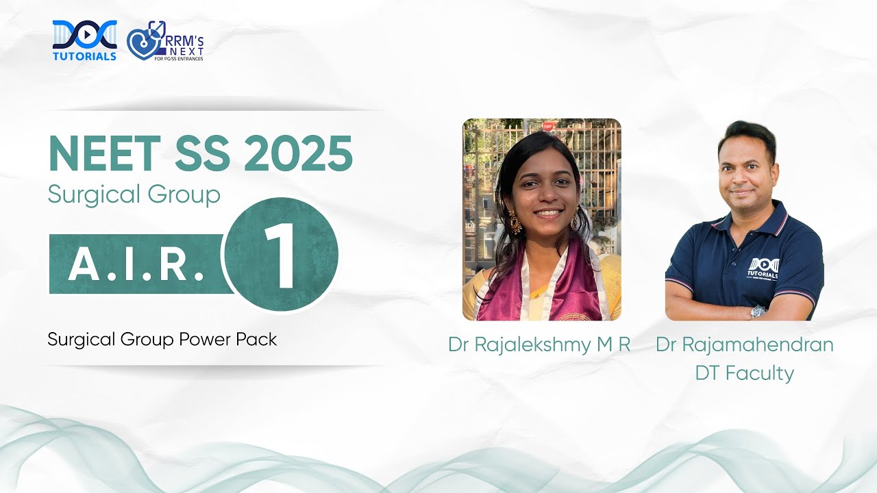 NEET SS 2025 Surgical Group Rank 1 - Dr Rajalekshmy's Success Story | Dr Rajamahendran