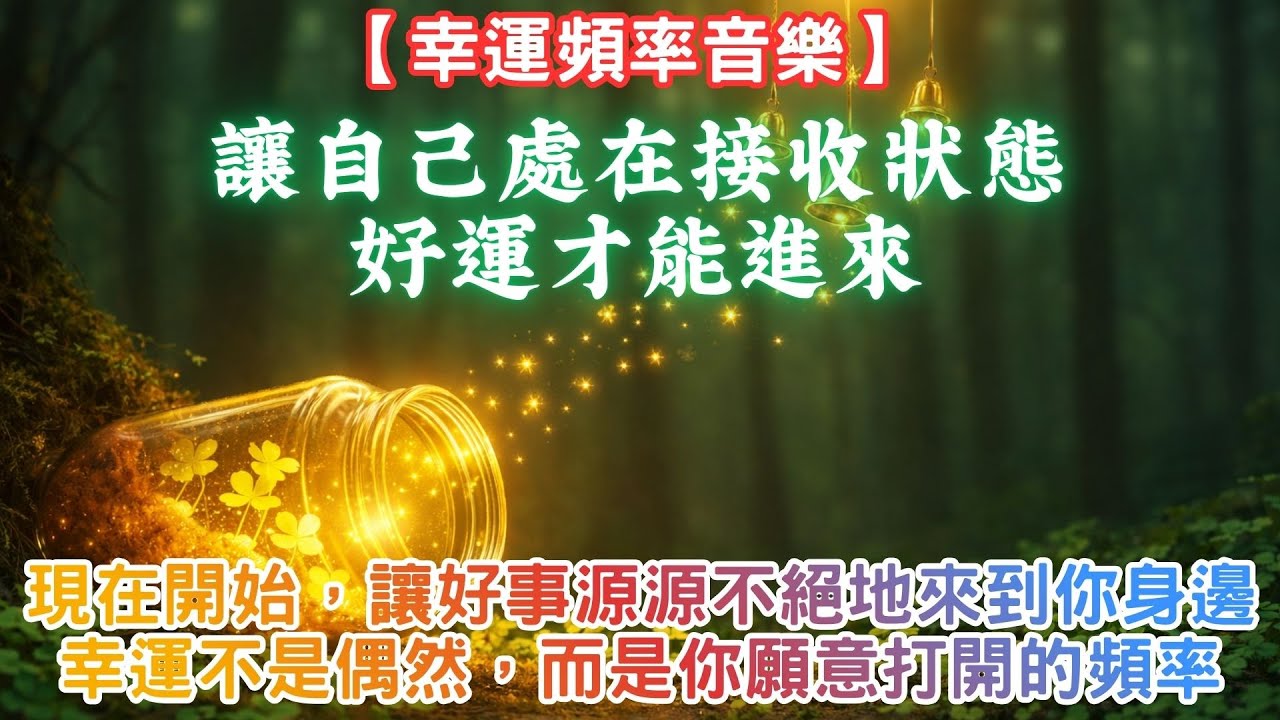 【幸運頻率音樂】 讓自己處在接收狀態，好運才能進來｜現在開始，讓好事源源不絕地來到你身邊 ｜幸運不是偶然，而是你願意打開的頻率