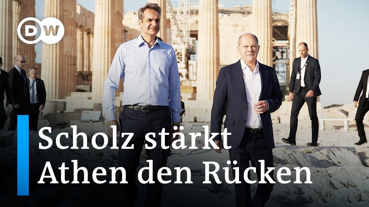 Antrittsbesuch von Bundeskanzler Olaf Scholz in Griechenland | DW Nachrichten