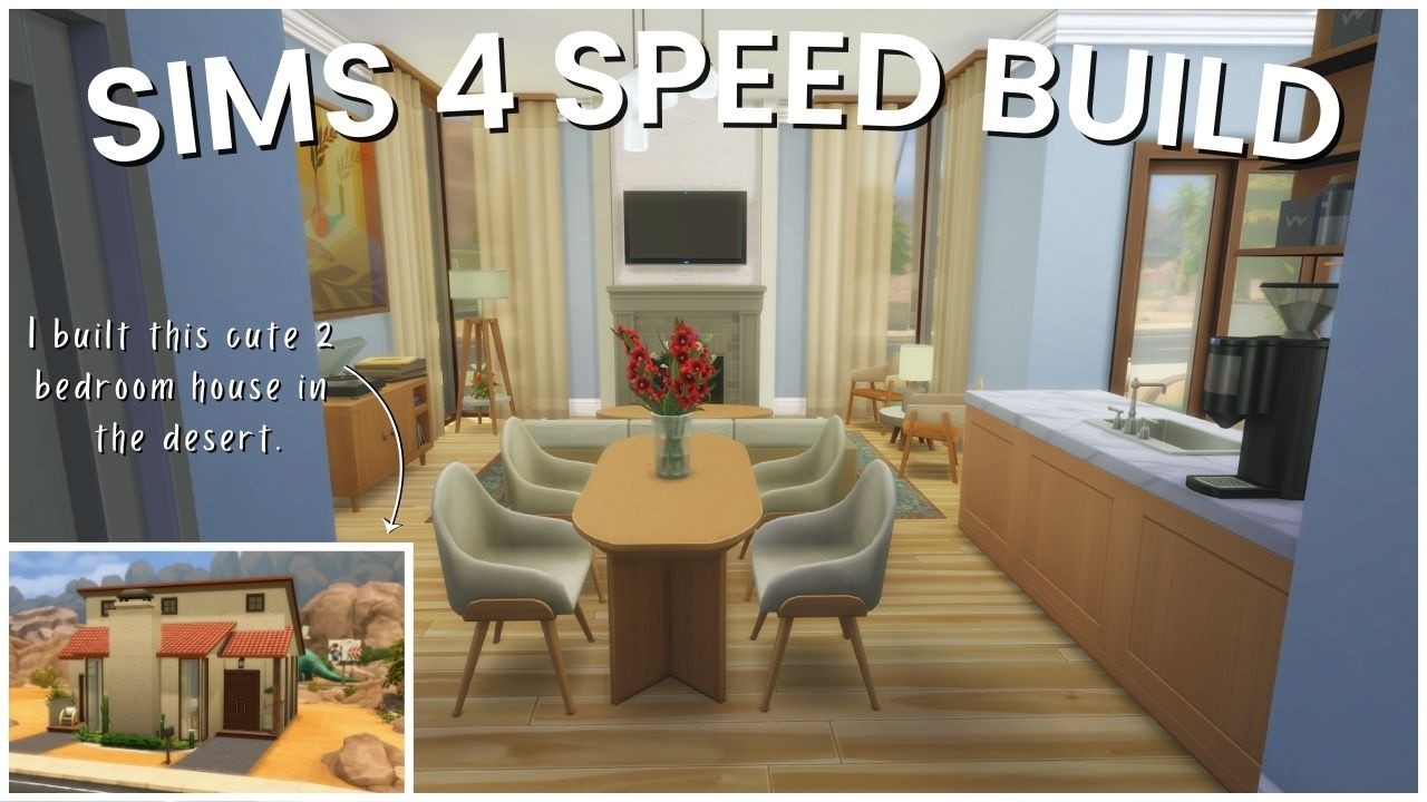 Cute Desert House Speed Build | Sims 4