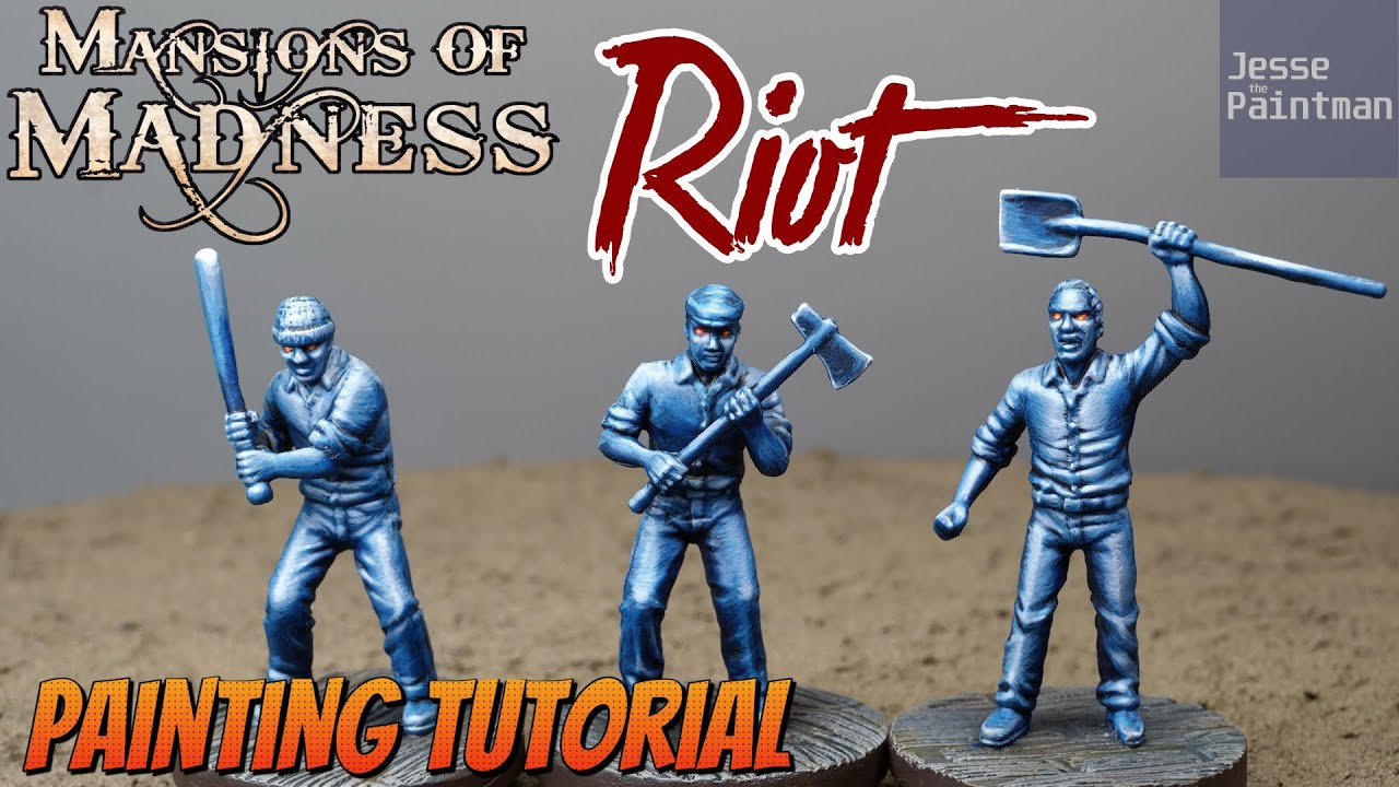 How to Paint Riot_Token Art Scheme | Mansions of Madness 2e | Miniature Painting Tutorial E12