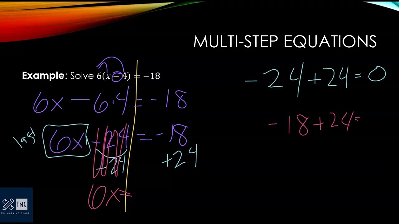Solving Multi Step Equations