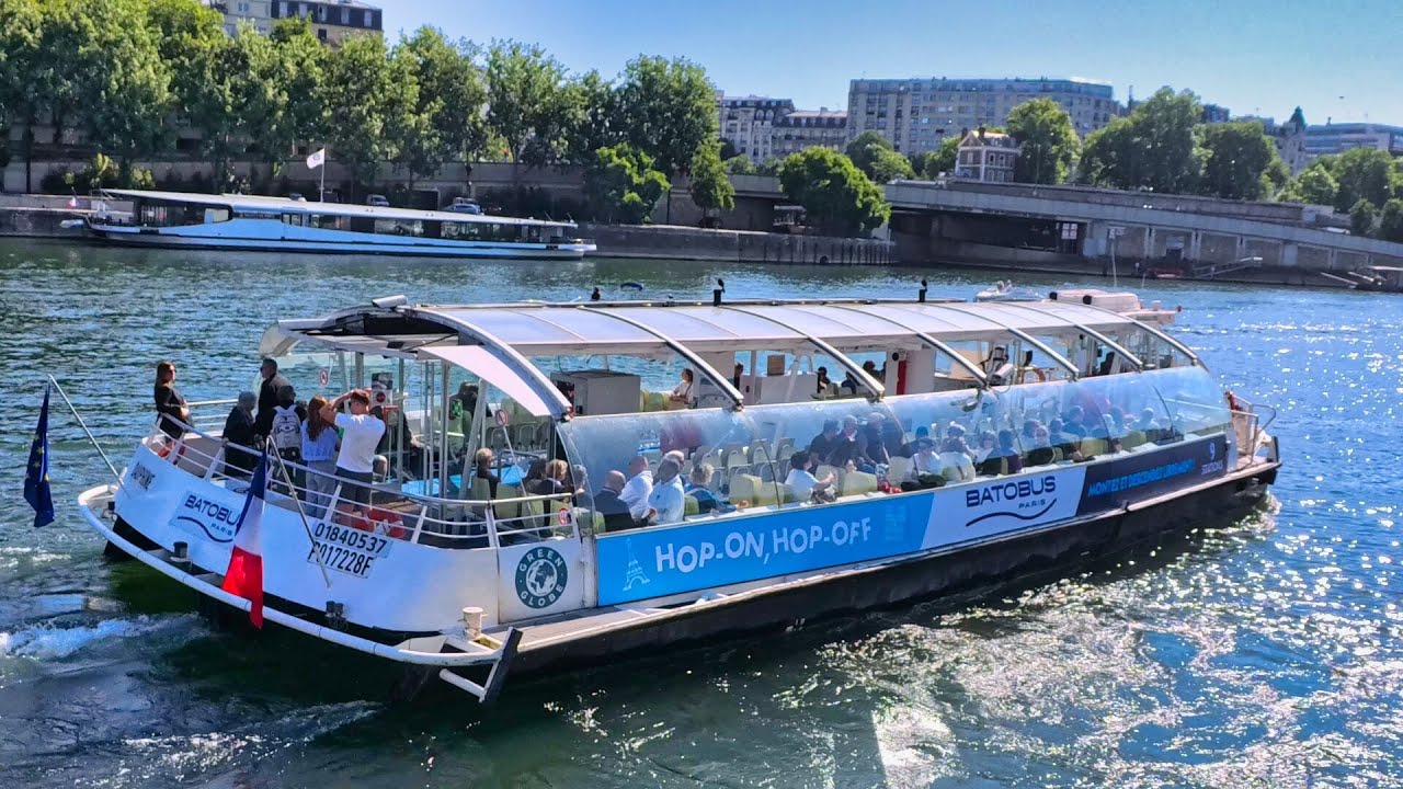 We Take the Batobus River Boat in Paris, France | River Seine