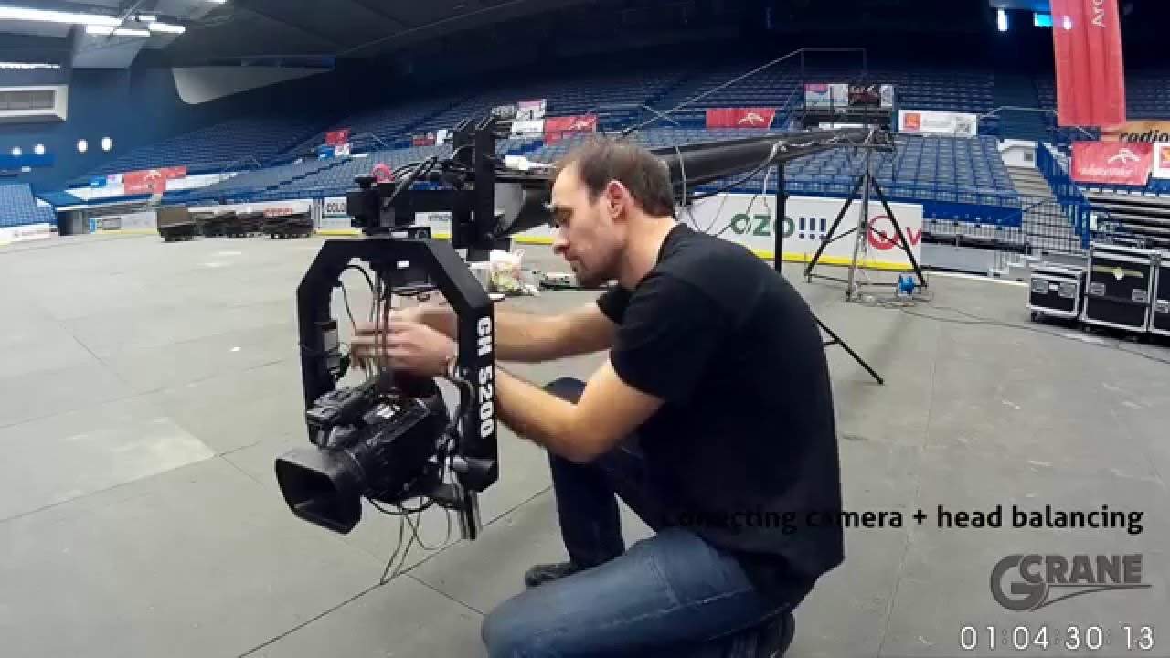 Camera crane (jib) setup timelapse