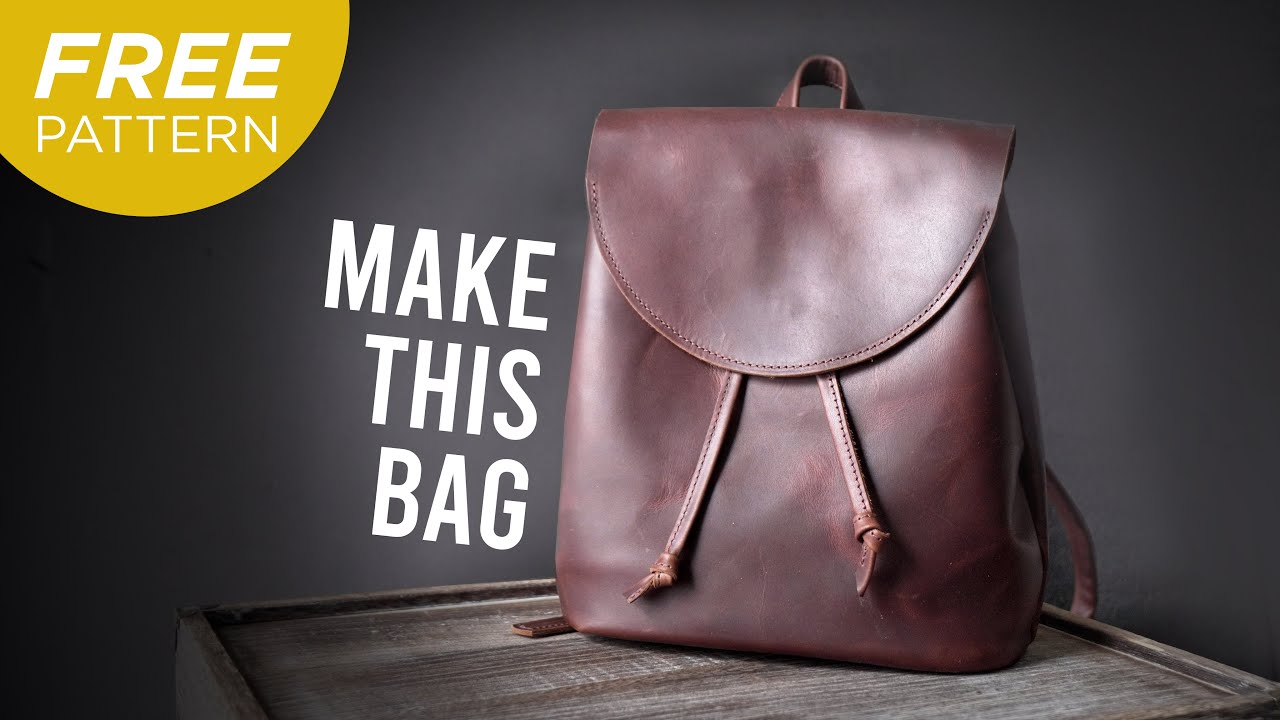 Making a Leather Drawstring Backpack - FREE Pattern