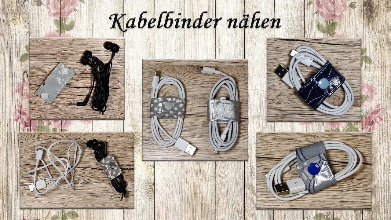 Kabelbinder nähen *Tutorial* kostenloses Schnittmuster / Zero Waste / Cable binders sewing