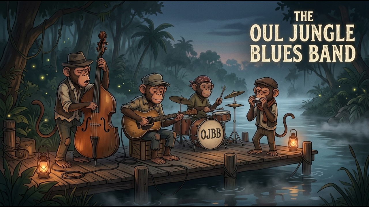 MIDNIGHT Jungle Blues 🎸 Moody Guitar Echoes & Deep Wild Atmosphere #bluesguitar