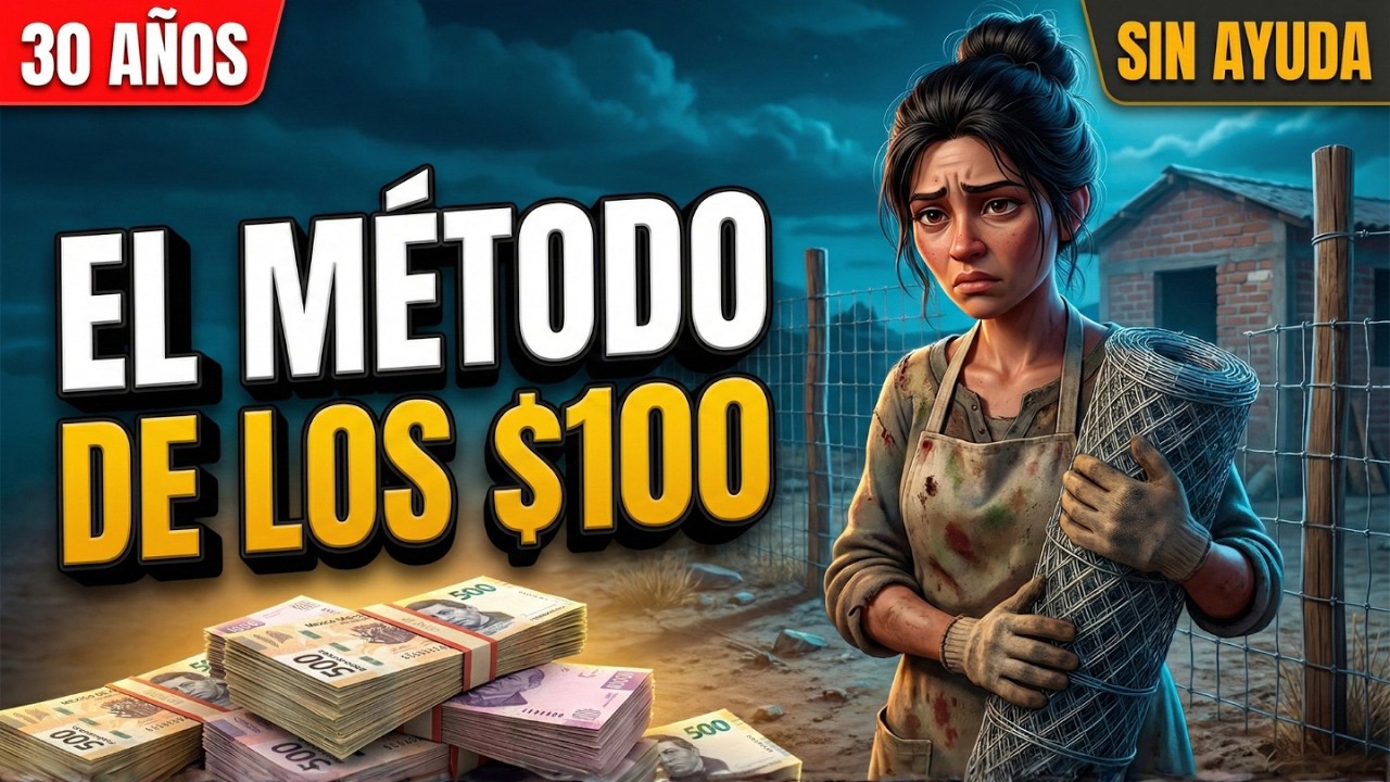 Sin Ayuda: AMA DE CASA usó el Método de los $100 y CERCÓ SU TERRENO Sola