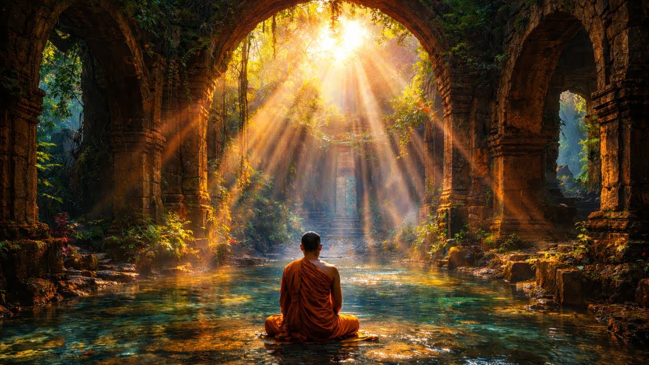 Sacred Dawn Stillness — Monk Morning Meditation for Peace | 432Hz (1 Hour)