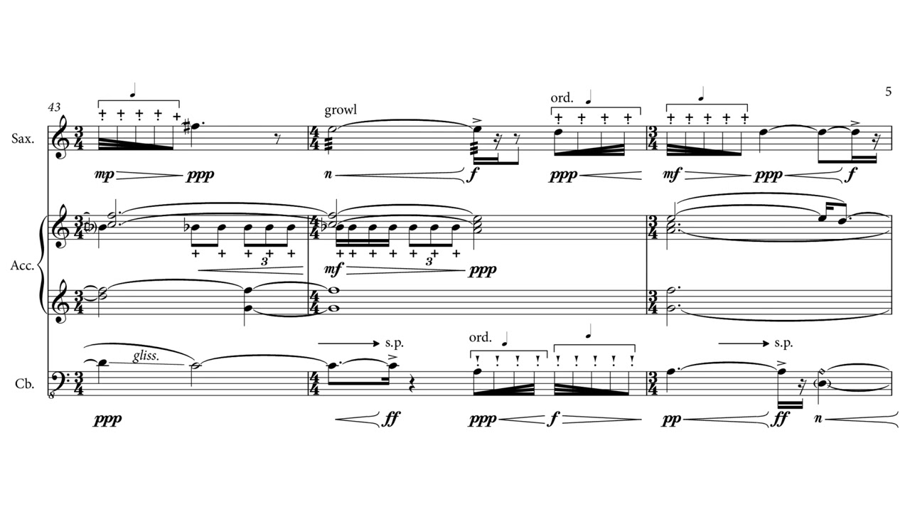Bobby Ge - Suspire, for alto sax, accordion, and double bass