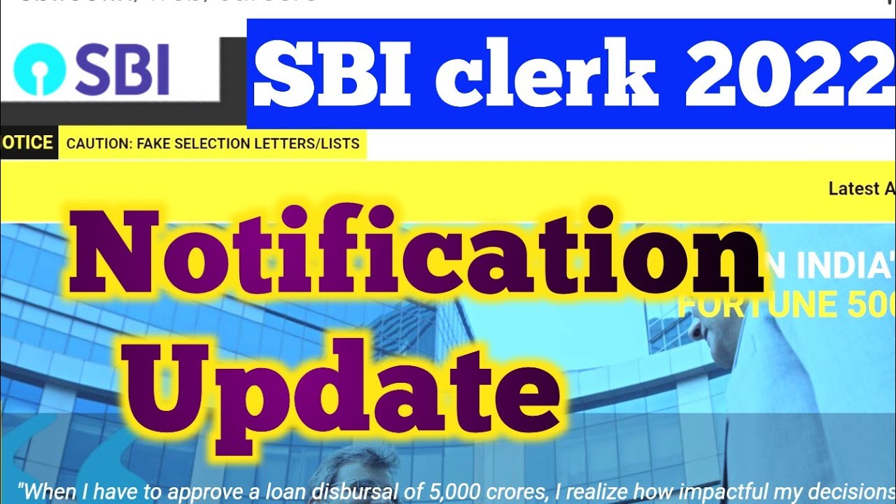 SBI clerk 2022 notification Update🔥| sbi clerk notification 2022 | sbi clerk 2022