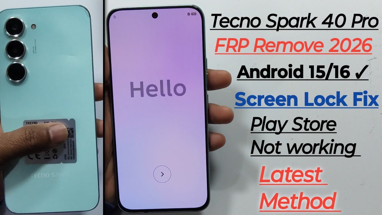 Удаление FRP на Tecno Spark 40 Pro с Android 15 | Исправление блокировки экрана | Не отображается...