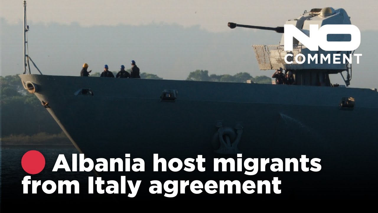 🔴 First migrants arrive in Albania under Italy-Albania migration agreement