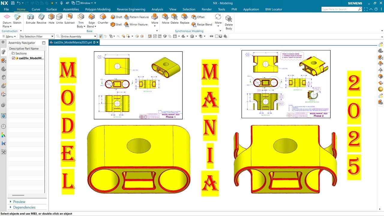 Model Mania 2025  Complete Modeling Solution in Siemens NX (NX Tips & Strategy)