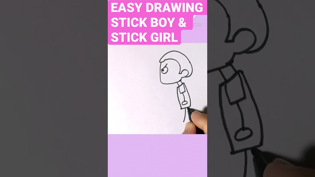 BOY vs GIRL EASY DRAWING ANGRY PAUSE - #shorts #tiktok