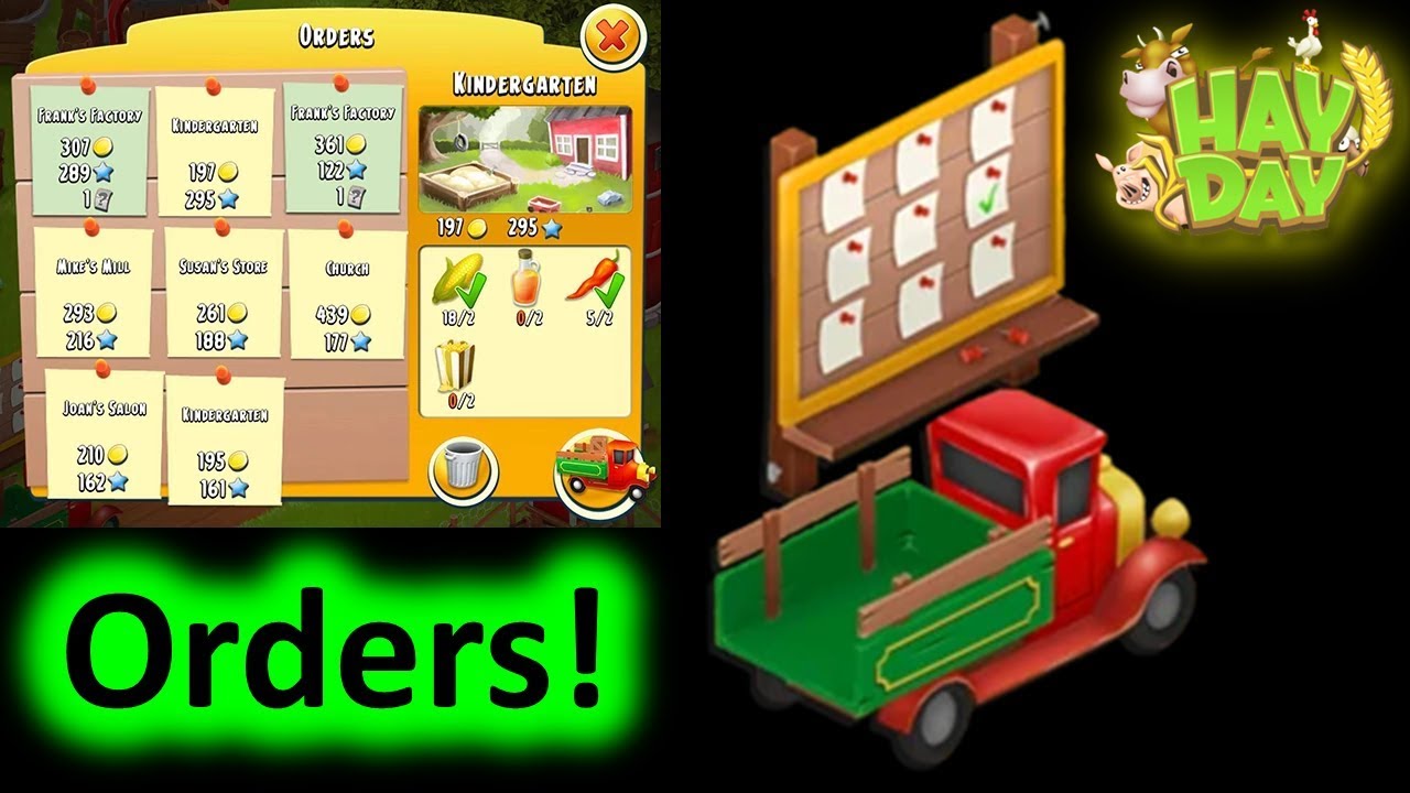 Hay Day! Truck Orders that are GOOD! :)