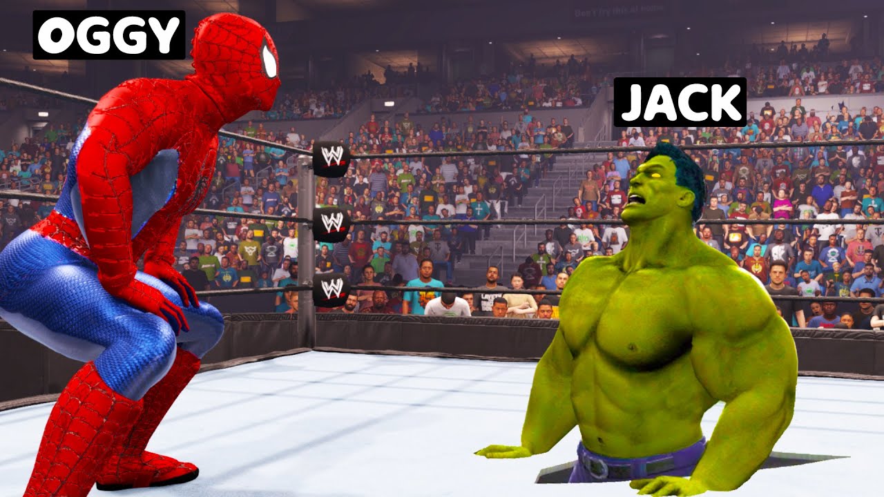 Oggy The Spiderman Vs Jack The Hulk In WWE 2K22