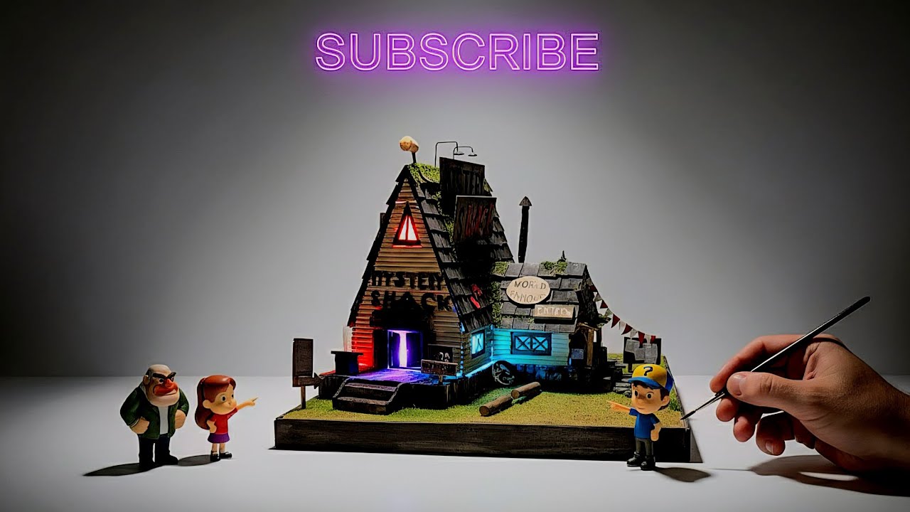 Esrarengiz Kasaba'dan Stan'in Evi: Büyüleyici Diorama Yapımı | Gravity Falls Stan's House Diorama