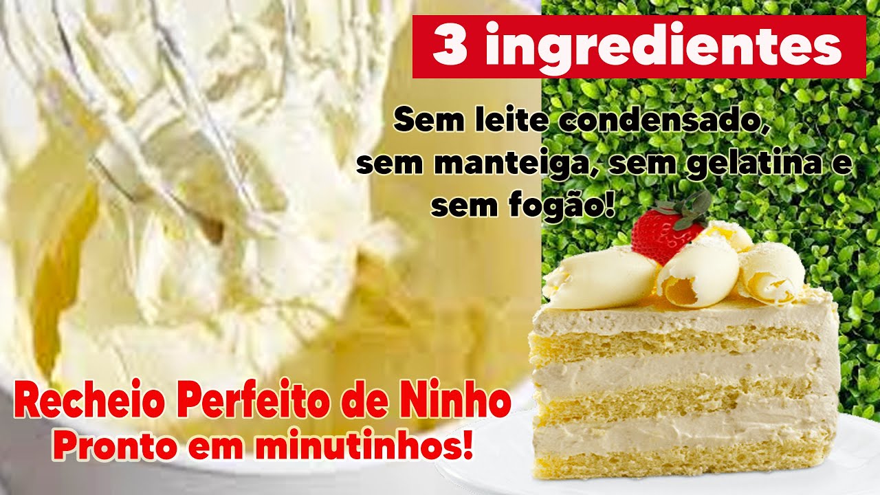 Revelando o segredo do RECHEIO PERFEITO DE NINHO! SÓ  3 INGREDIENTES! Puro sabor de Leite Ninho!!!