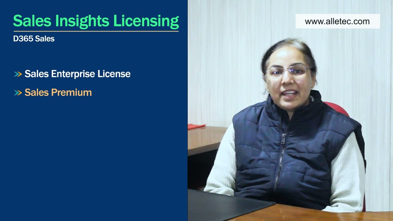 D365 Sales Insights Licensing Details (Microsoft Dynamics Sales)