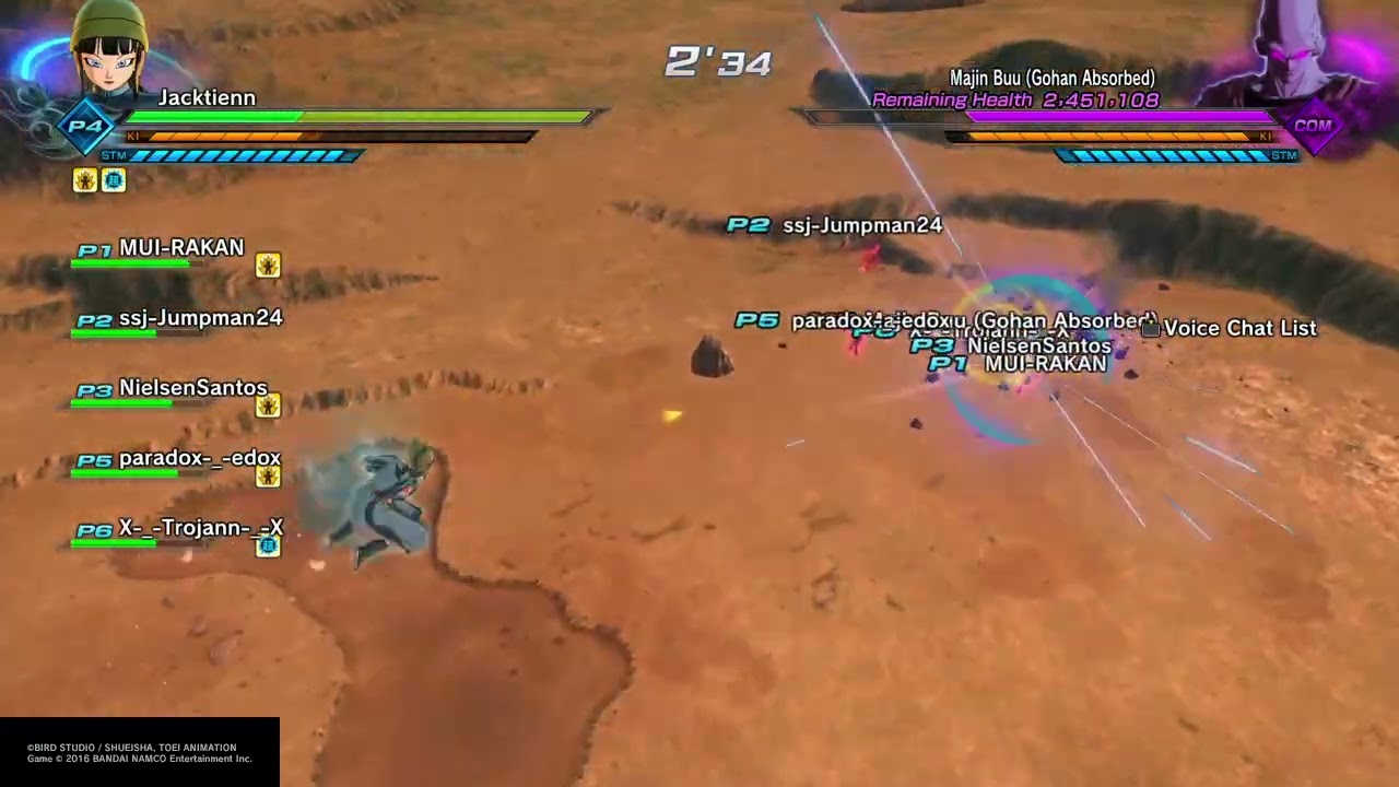 DRAGON BALL XENOVERSE 2 Raid BOSS battle ultimate Majin Buu Gohan absorbed and grinding.