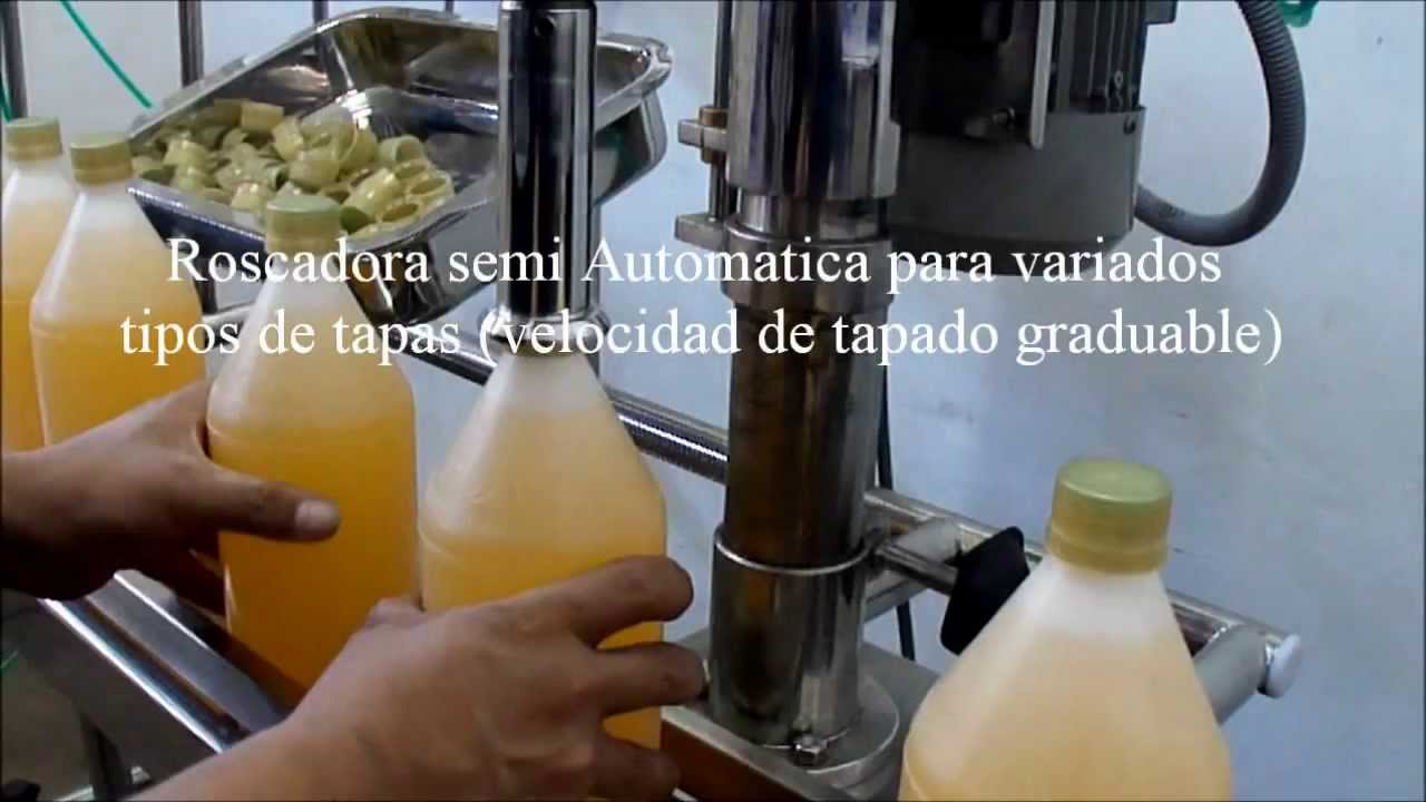 Máquina envasadora (llenadora) de líquidos 06 valvulas con roscadora LIMA PERU