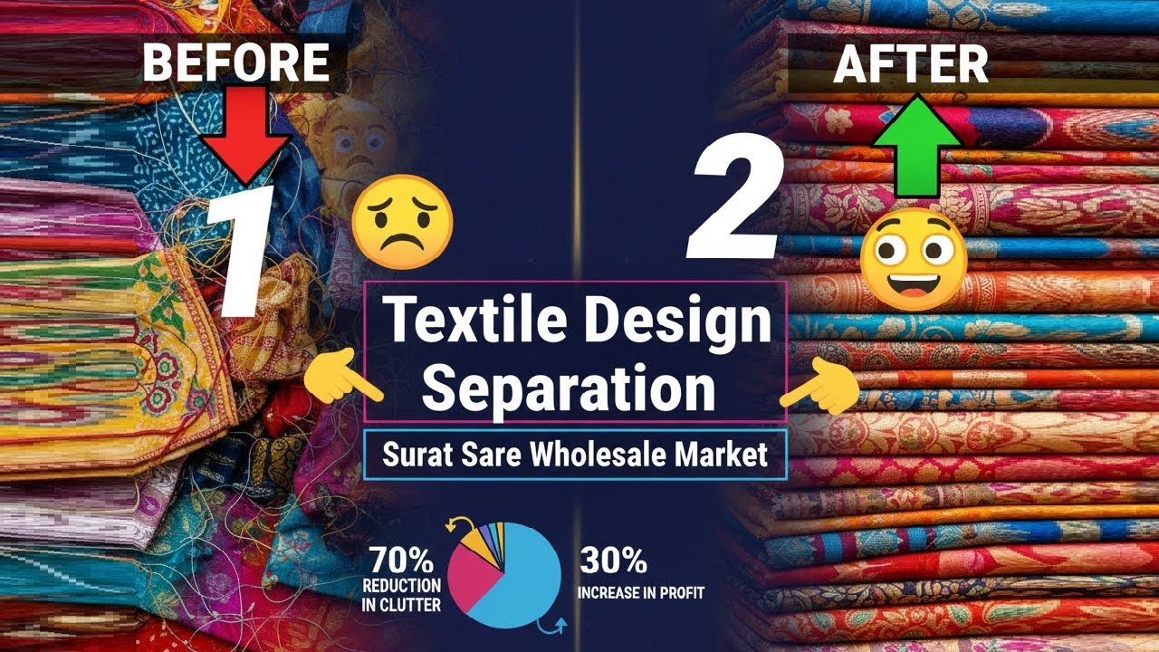 Textile Design separation | Surat Saree Wholesale Market 