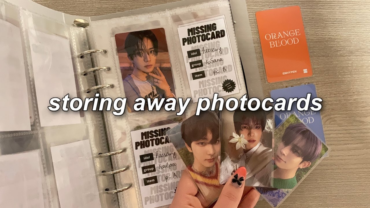 storing away photocards #5 *enhypen orange blood* 🧡🩸