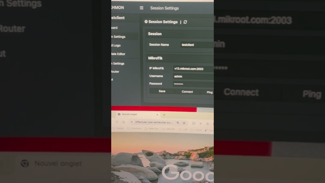 Acc&egrave;s &agrave; Mikhmon et Winbox &agrave; distance via vpn