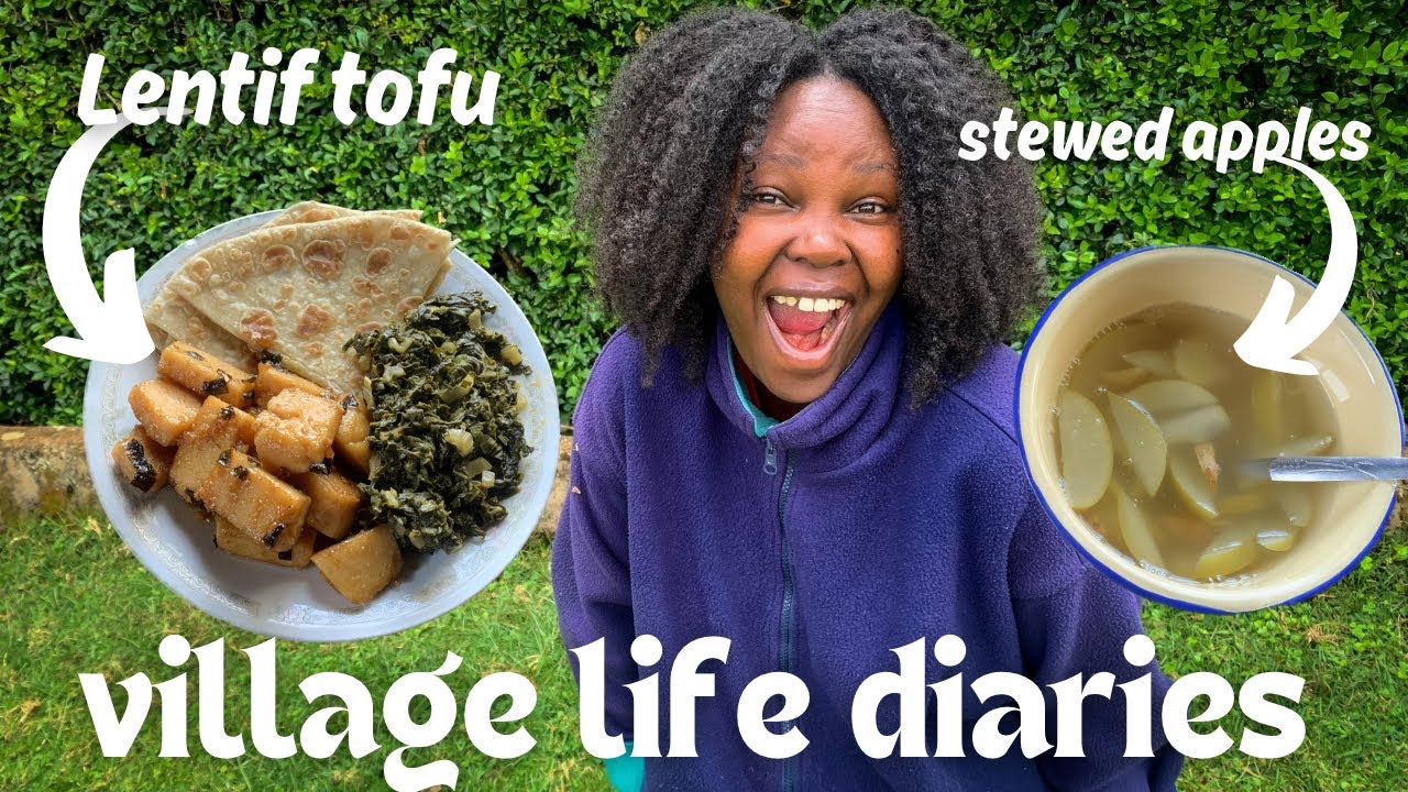 MONEY LESSONS from my BROKE ERA | making lentil tofu from scratch and stewed apples 🍏