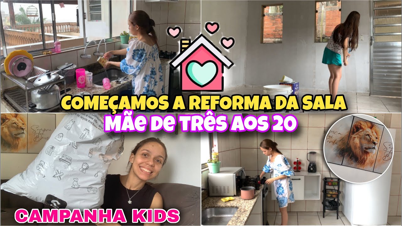 Minha sala está ficando linda| pintei as paredes + rotina com três crianças &￼ Recebidos SHEIN Kids😍