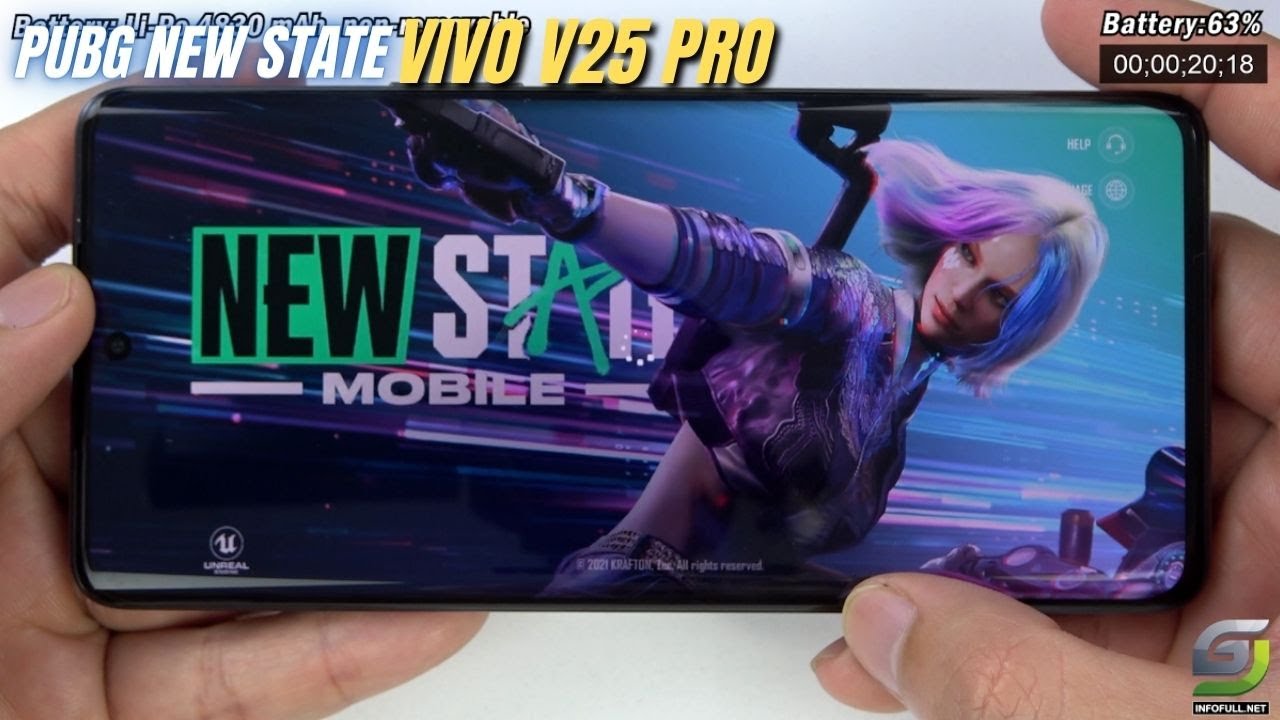Vivo V25 Pro test game PUBG New State | Dimensity 1300