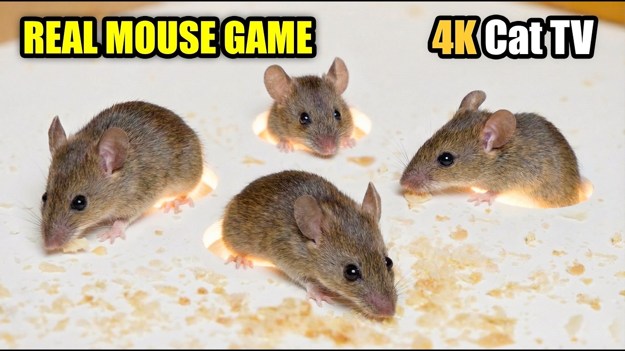 ULTIMATE Cat TV 🐀 REAL Mouse Hole GAME for Cats | Feline Enrichment 4K