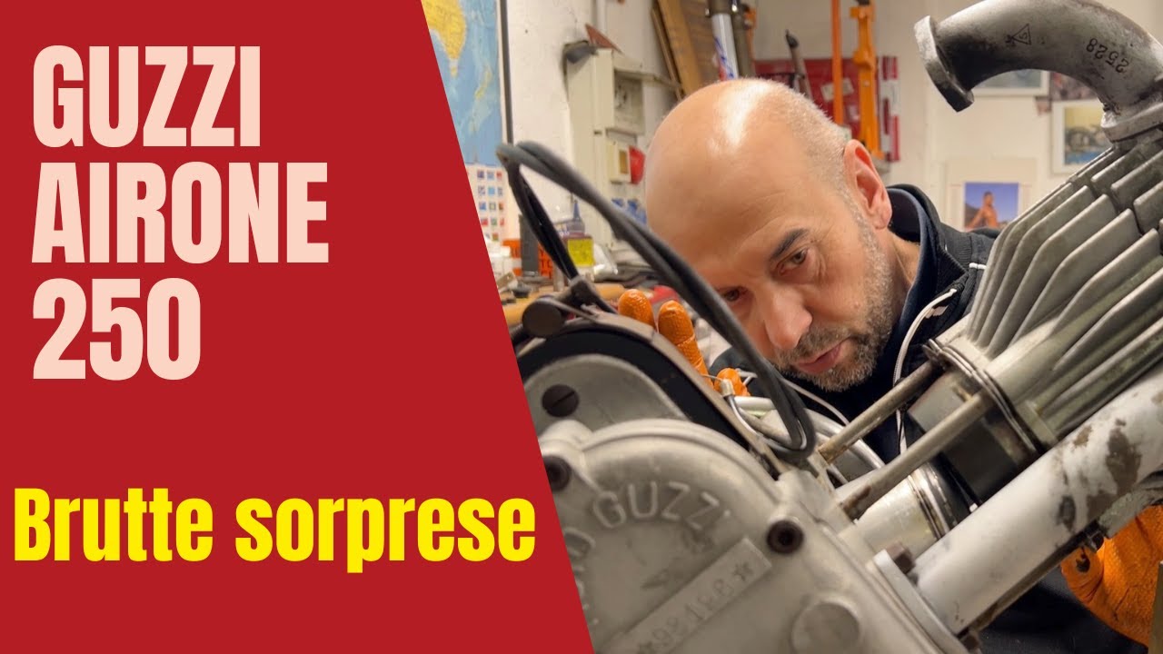 Smontaggio motore Airone 250 del 1954