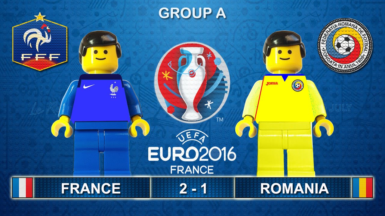 Euro 2016 - France vs Romania 2-1 Opening Match Lego Football Highlights ( France - Roumanie )
