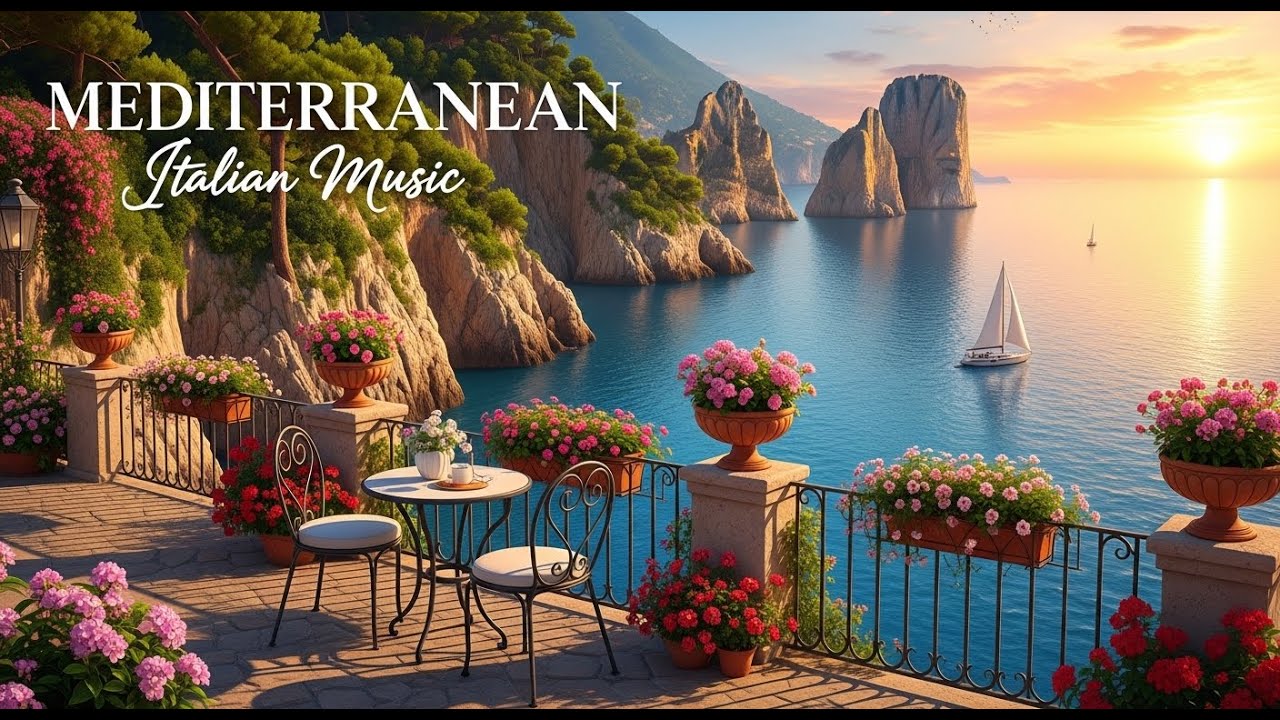 🎶 Mediterranean Relax Music 🌊 Italian Greek Coastal Vibes & Sea Views